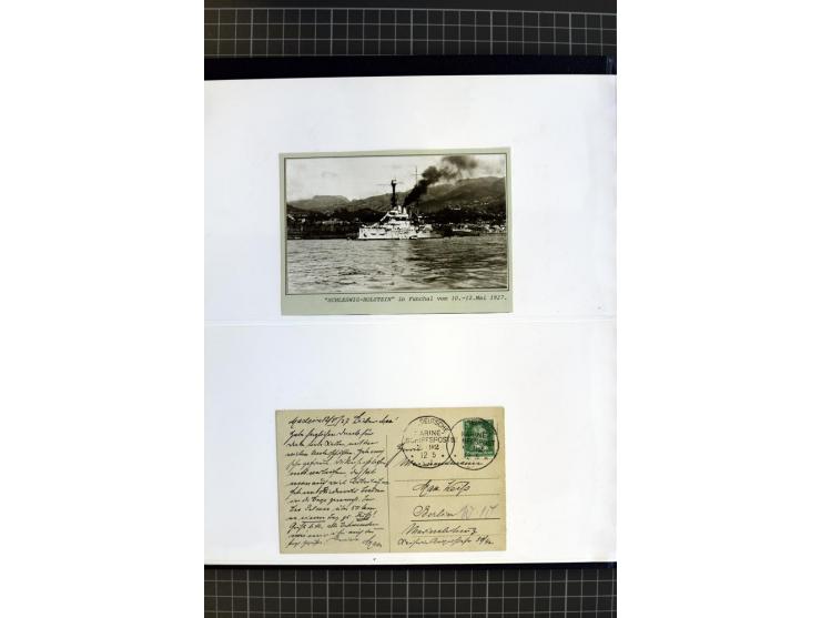 1915/1944, umfangreiche Sammlung "Linienschift Schleswig Holstein" ab 1. WK mit fast 50 Briefen und Karten sowie zusätzlich s