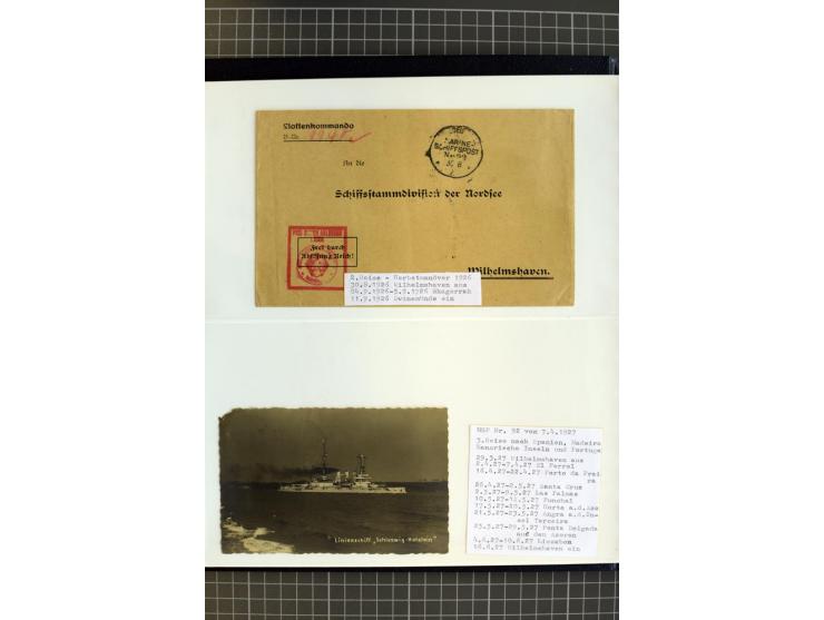 1915/1944, umfangreiche Sammlung "Linienschift Schleswig Holstein" ab 1. WK mit fast 50 Briefen und Karten sowie zusätzlich s