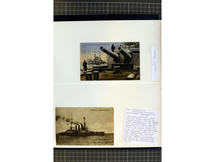 1915/1944, umfangreiche Sammlung "Linienschift Schleswig Holstein" ab 1. WK mit fast 50 Briefen und Karten sowie zusätzlich s