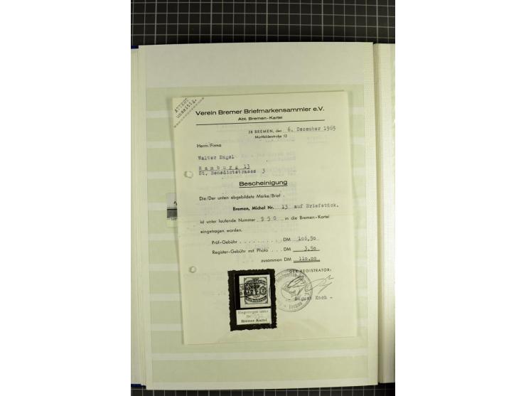 1855/67, umfangreiche und gehaltvolle Sammlung, mit vielen guten Einzelmarken und einigen Einheiten in unterschiedlicher, ins