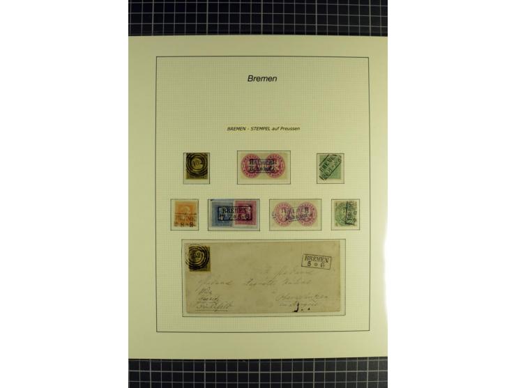 1855/67, umfangreiche und gehaltvolle Sammlung, mit vielen guten Einzelmarken und einigen Einheiten in unterschiedlicher, ins