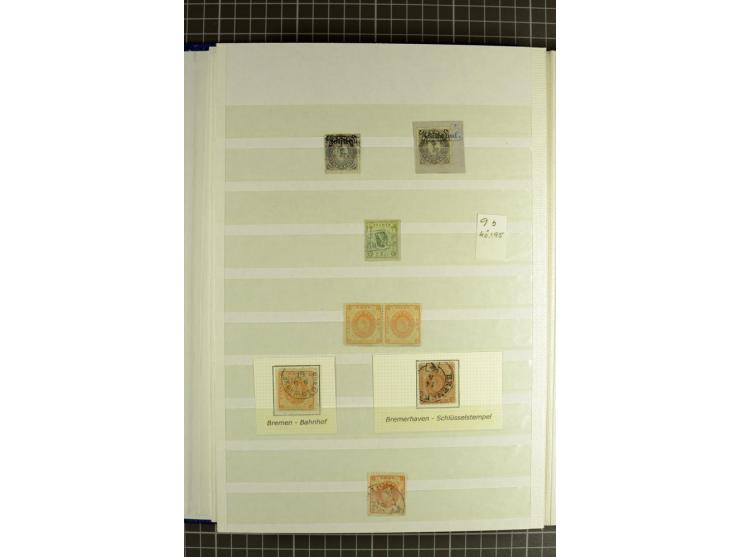 1855/67, umfangreiche und gehaltvolle Sammlung, mit vielen guten Einzelmarken und einigen Einheiten in unterschiedlicher, ins