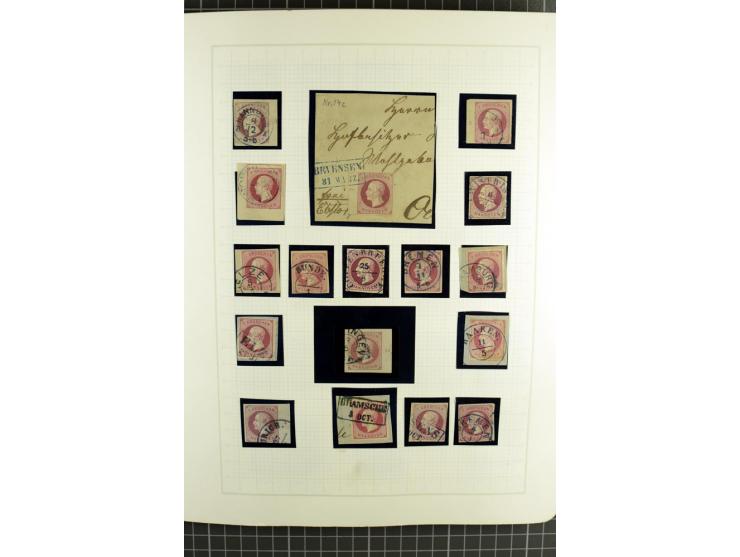 1850/64, ungebrauchte und gestempelte reichhaltige Sammlung, teils mehrfach gesammelt, dabei Einheiten, Rand und Eckrandstück