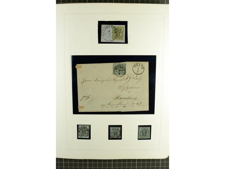 1850/64, ungebrauchte und gestempelte reichhaltige Sammlung, teils mehrfach gesammelt, dabei Einheiten, Rand und Eckrandstück