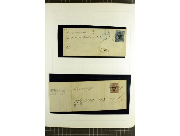 1850/64, ungebrauchte und gestempelte reichhaltige Sammlung, teils mehrfach gesammelt, dabei Einheiten, Rand und Eckrandstück