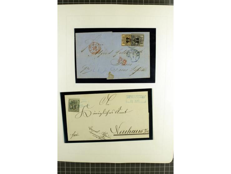 1850/64, ungebrauchte und gestempelte reichhaltige Sammlung, teils mehrfach gesammelt, dabei Einheiten, Rand und Eckrandstück