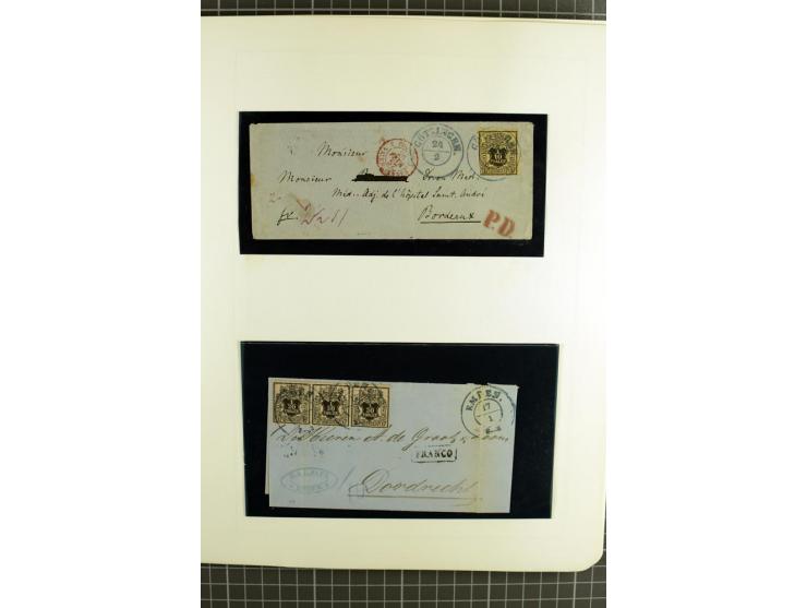 1850/64, ungebrauchte und gestempelte reichhaltige Sammlung, teils mehrfach gesammelt, dabei Einheiten, Rand und Eckrandstück