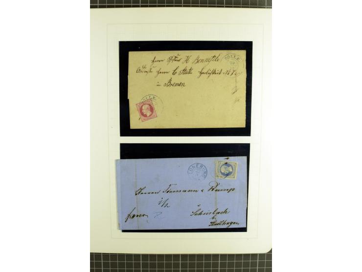 1850/64, ungebrauchte und gestempelte reichhaltige Sammlung, teils mehrfach gesammelt, dabei Einheiten, Rand und Eckrandstück