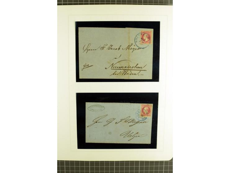 1850/64, ungebrauchte und gestempelte reichhaltige Sammlung, teils mehrfach gesammelt, dabei Einheiten, Rand und Eckrandstück