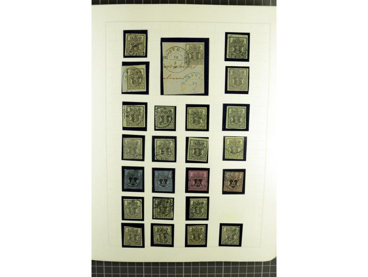 1850/64, ungebrauchte und gestempelte reichhaltige Sammlung, teils mehrfach gesammelt, dabei Einheiten, Rand und Eckrandstück