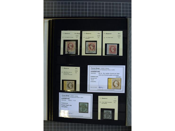 1850/64, überwiegend gestempelte Sammlung mit u.a. Mi.-Nr. 1 Paar, 19a Paar, weitere Einheiten, Randstücke mit Reihenzähler, 