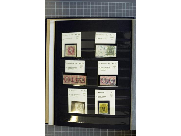 1850/64, überwiegend gestempelte Sammlung mit u.a. Mi.-Nr. 1 Paar, 19a Paar, weitere Einheiten, Randstücke mit Reihenzähler, 