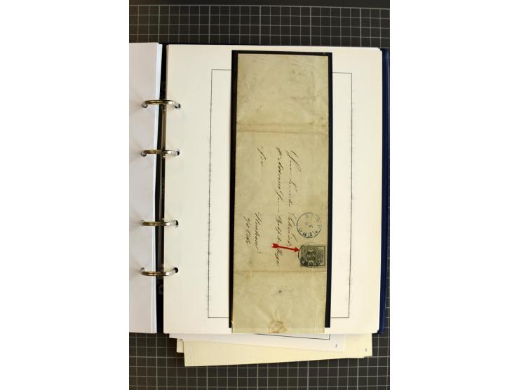 1851/61, reichhaltige gestempelte Sammlung mit schönem Stempelteil auf Mi.-Nr. 1 und 2, dabei viele Randmarken und Bogenecken