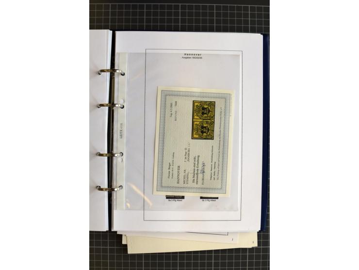 1851/61, reichhaltige gestempelte Sammlung mit schönem Stempelteil auf Mi.-Nr. 1 und 2, dabei viele Randmarken und Bogenecken