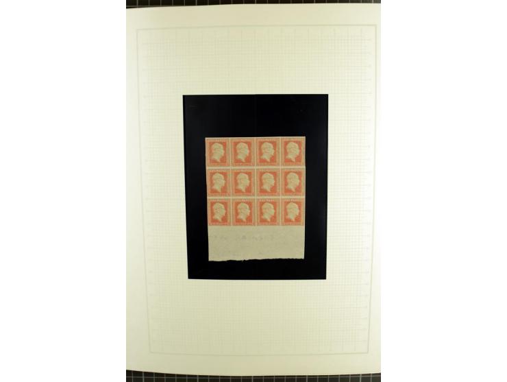 1850/67, ungebrauchte und gestempelte reichhaltige Sammlung, dabei Farbnuancen, Einheiten, Telegrafenmarken, Briefe und Ganzs