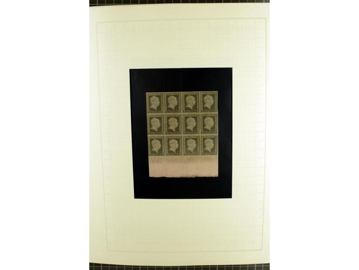 1850/67, ungebrauchte und gestempelte reichhaltige Sammlung, dabei Farbnuancen, Einheiten, Telegrafenmarken, Briefe und Ganzs