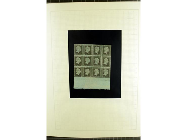 1850/67, ungebrauchte und gestempelte reichhaltige Sammlung, dabei Farbnuancen, Einheiten, Telegrafenmarken, Briefe und Ganzs