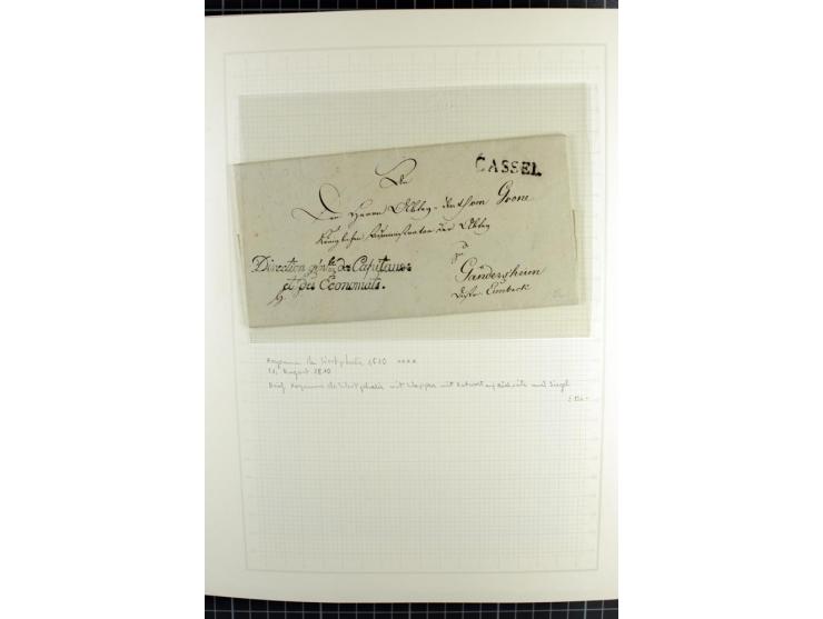 1850/67, ungebrauchte und gestempelte reichhaltige Sammlung, dabei Farbnuancen, Einheiten, Telegrafenmarken, Briefe und Ganzs