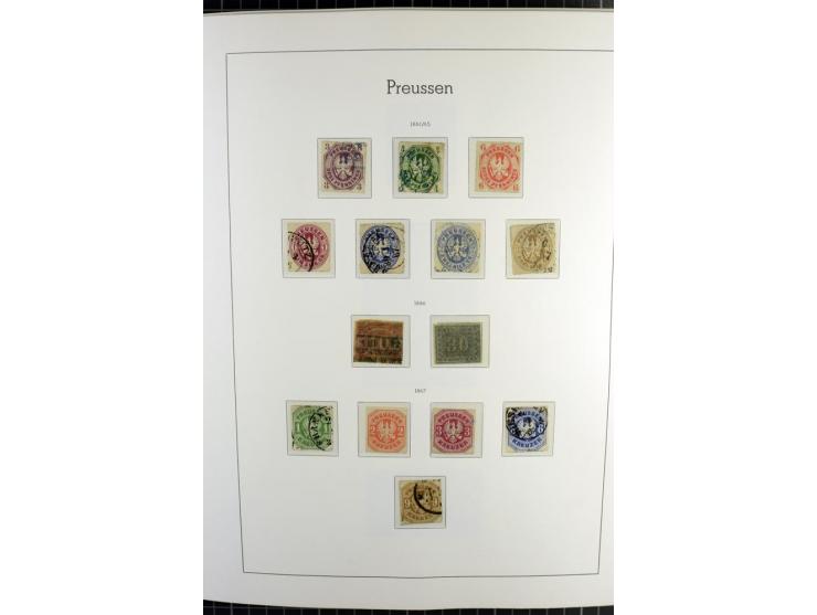1850/67, ungebrauchte und gestempelte reichhaltige Sammlung, dabei Farbnuancen, Einheiten, Telegrafenmarken, Briefe und Ganzs