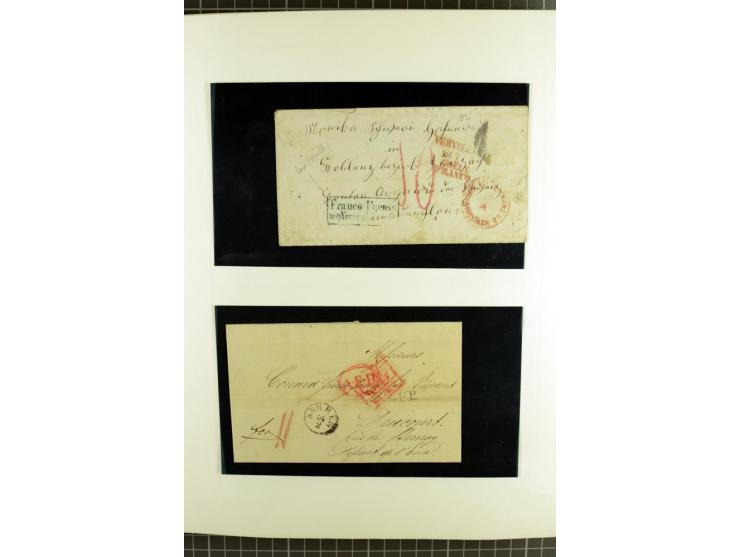 1850/67, ungebrauchte und gestempelte reichhaltige Sammlung, dabei Farbnuancen, Einheiten, Telegrafenmarken, Briefe und Ganzs