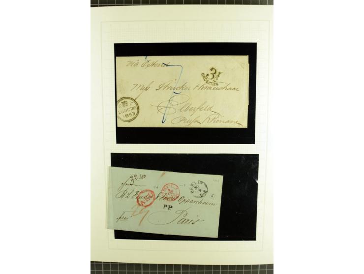 1850/67, ungebrauchte und gestempelte reichhaltige Sammlung, dabei Farbnuancen, Einheiten, Telegrafenmarken, Briefe und Ganzs