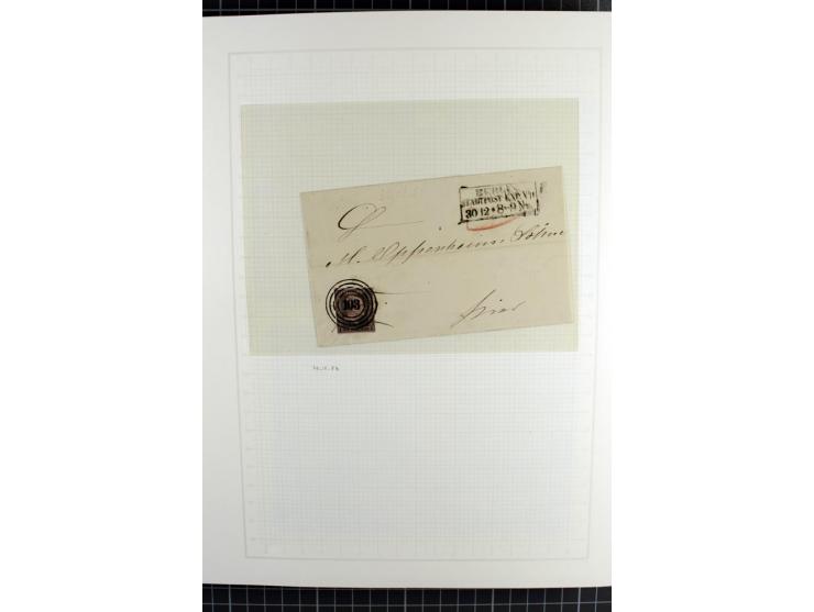 1850/67, ungebrauchte und gestempelte reichhaltige Sammlung, dabei Farbnuancen, Einheiten, Telegrafenmarken, Briefe und Ganzs