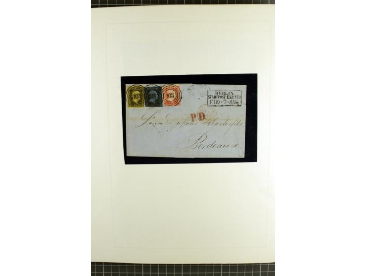 1850/67, ungebrauchte und gestempelte reichhaltige Sammlung, dabei Farbnuancen, Einheiten, Telegrafenmarken, Briefe und Ganzs