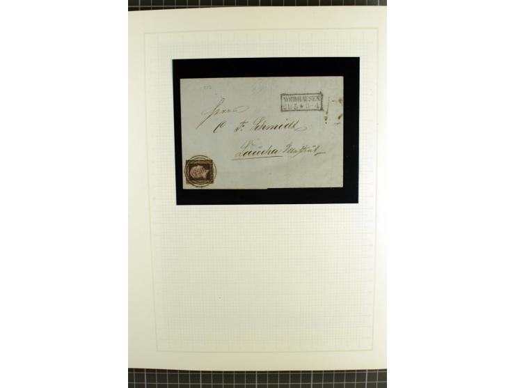1850/67, ungebrauchte und gestempelte reichhaltige Sammlung, dabei Farbnuancen, Einheiten, Telegrafenmarken, Briefe und Ganzs