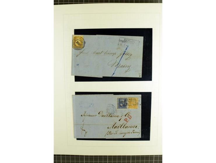 1850/67, ungebrauchte und gestempelte reichhaltige Sammlung, dabei Farbnuancen, Einheiten, Telegrafenmarken, Briefe und Ganzs