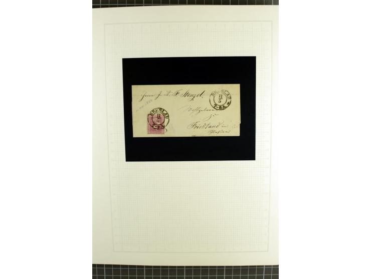 1850/67, ungebrauchte und gestempelte reichhaltige Sammlung, dabei Farbnuancen, Einheiten, Telegrafenmarken, Briefe und Ganzs