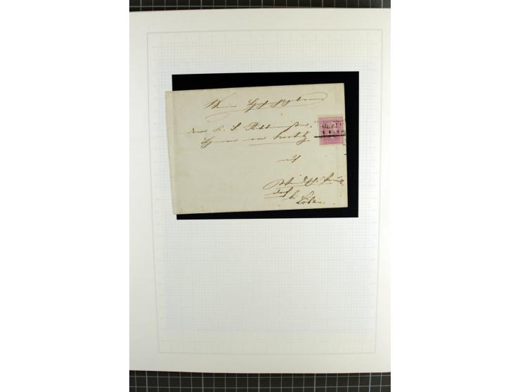 1850/67, ungebrauchte und gestempelte reichhaltige Sammlung, dabei Farbnuancen, Einheiten, Telegrafenmarken, Briefe und Ganzs