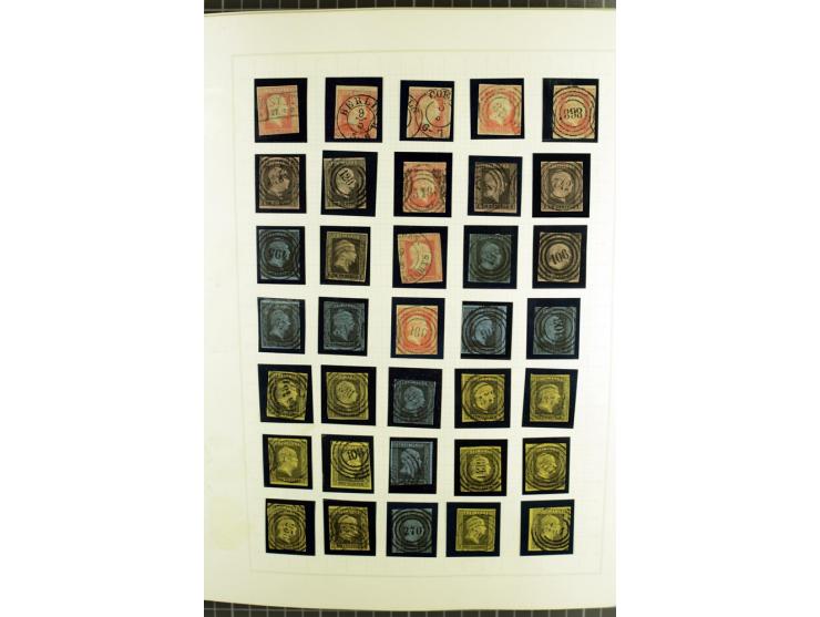 1850/67, ungebrauchte und gestempelte reichhaltige Sammlung, dabei Farbnuancen, Einheiten, Telegrafenmarken, Briefe und Ganzs