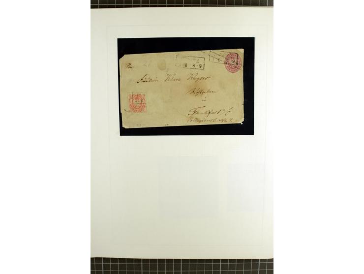 1850/67, ungebrauchte und gestempelte reichhaltige Sammlung, dabei Farbnuancen, Einheiten, Telegrafenmarken, Briefe und Ganzs