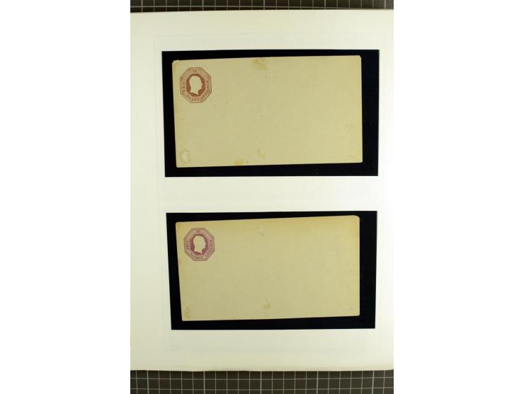 1850/67, ungebrauchte und gestempelte reichhaltige Sammlung, dabei Farbnuancen, Einheiten, Telegrafenmarken, Briefe und Ganzs
