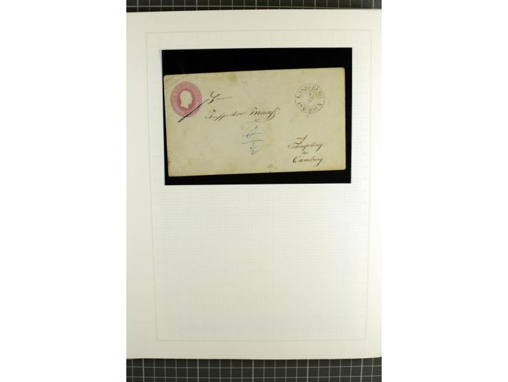 1850/67, ungebrauchte und gestempelte reichhaltige Sammlung, dabei Farbnuancen, Einheiten, Telegrafenmarken, Briefe und Ganzs