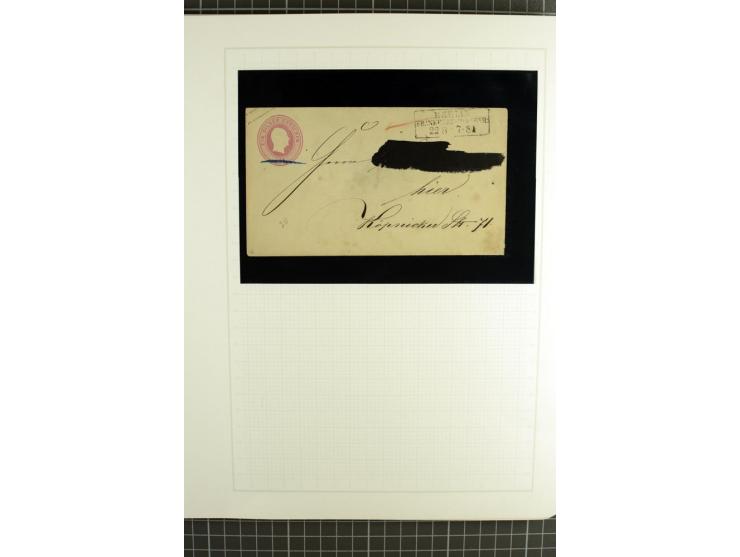 1850/67, ungebrauchte und gestempelte reichhaltige Sammlung, dabei Farbnuancen, Einheiten, Telegrafenmarken, Briefe und Ganzs