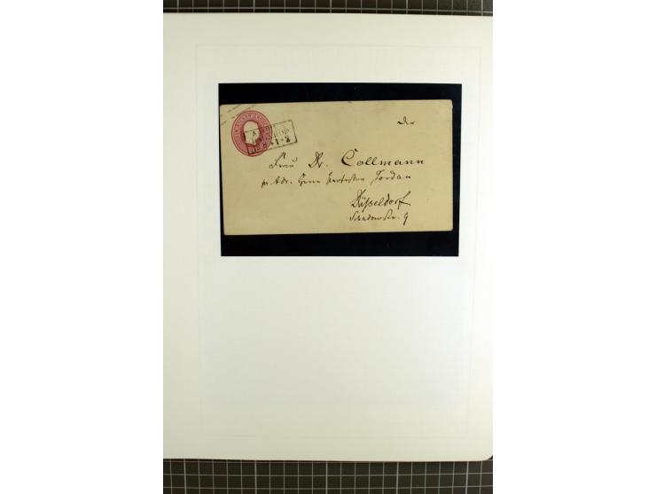 1850/67, ungebrauchte und gestempelte reichhaltige Sammlung, dabei Farbnuancen, Einheiten, Telegrafenmarken, Briefe und Ganzs