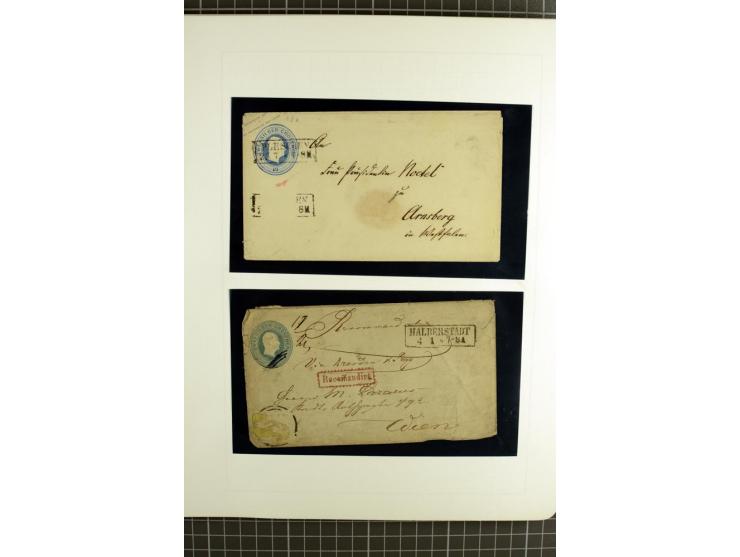1850/67, ungebrauchte und gestempelte reichhaltige Sammlung, dabei Farbnuancen, Einheiten, Telegrafenmarken, Briefe und Ganzs