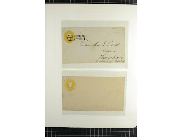 1850/67, ungebrauchte und gestempelte reichhaltige Sammlung, dabei Farbnuancen, Einheiten, Telegrafenmarken, Briefe und Ganzs