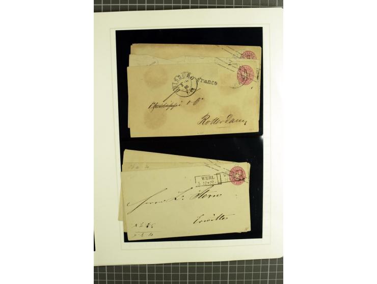 1850/67, ungebrauchte und gestempelte reichhaltige Sammlung, dabei Farbnuancen, Einheiten, Telegrafenmarken, Briefe und Ganzs