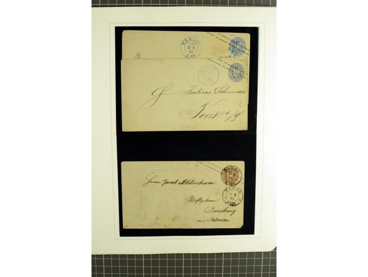 1850/67, ungebrauchte und gestempelte reichhaltige Sammlung, dabei Farbnuancen, Einheiten, Telegrafenmarken, Briefe und Ganzs
