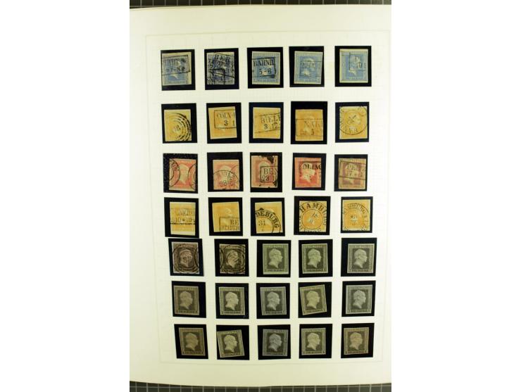 1850/67, ungebrauchte und gestempelte reichhaltige Sammlung, dabei Farbnuancen, Einheiten, Telegrafenmarken, Briefe und Ganzs