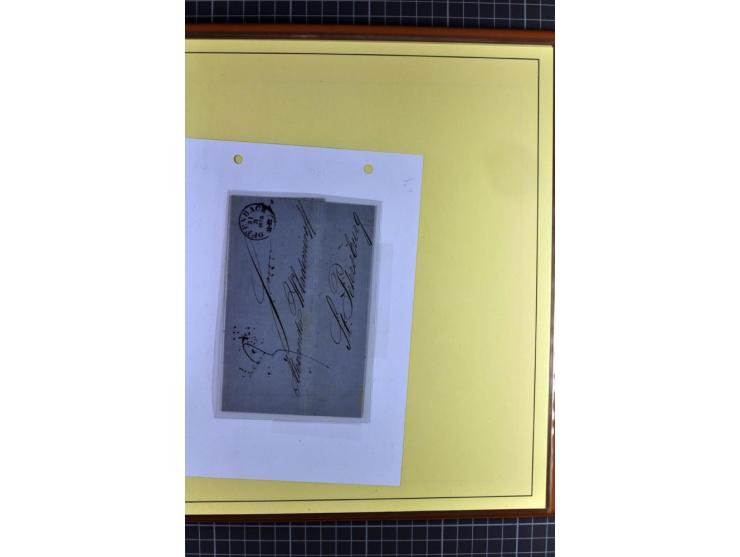 1852/1866, umfangreiche Ausstellungs-Sammlung "Die Marken von Thurn & Taxis" in 5 Alben mit vielen Briefstücken, Briefen, Gan