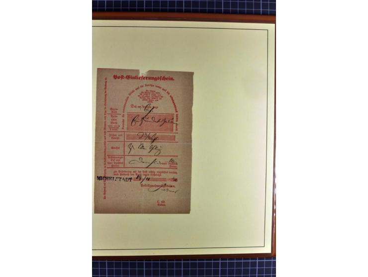 1852/1866, umfangreiche Ausstellungs-Sammlung "Die Marken von Thurn & Taxis" in 5 Alben mit vielen Briefstücken, Briefen, Gan