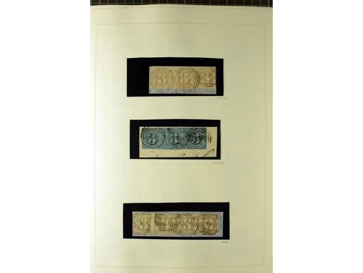 1852/66, postfrische, ungebrauchte und gestempelte Sammlung, dabei Randstücke, Einheiten, bessere Stempel, Briefe, Ganzsachen