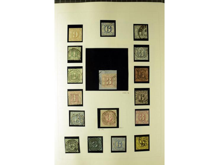 1852/66, postfrische, ungebrauchte und gestempelte Sammlung, dabei Randstücke, Einheiten, bessere Stempel, Briefe, Ganzsachen