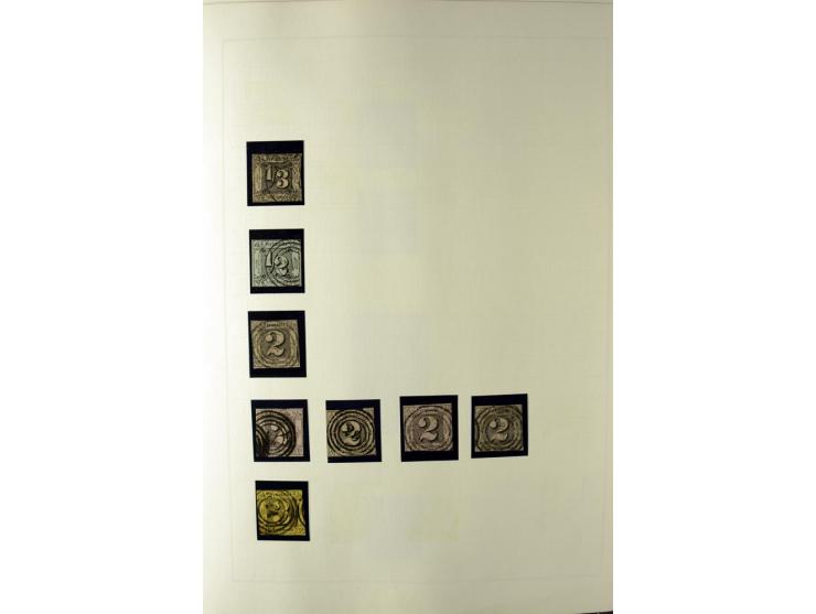 1852/66, postfrische, ungebrauchte und gestempelte Sammlung, dabei Randstücke, Einheiten, bessere Stempel, Briefe, Ganzsachen
