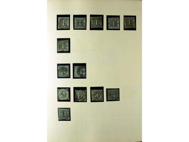 1852/66, postfrische, ungebrauchte und gestempelte Sammlung, dabei Randstücke, Einheiten, bessere Stempel, Briefe, Ganzsachen