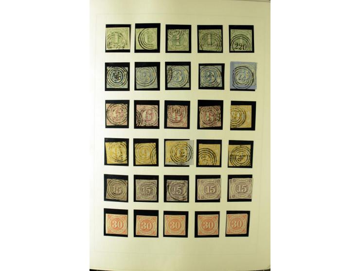 1852/66, postfrische, ungebrauchte und gestempelte Sammlung, dabei Randstücke, Einheiten, bessere Stempel, Briefe, Ganzsachen