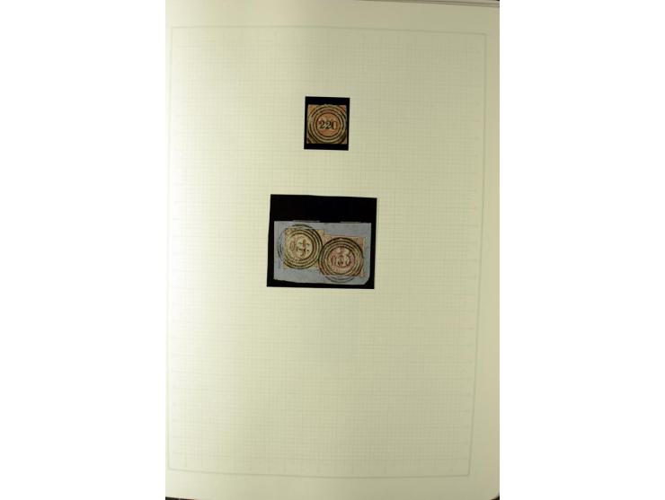 1852/66, postfrische, ungebrauchte und gestempelte Sammlung, dabei Randstücke, Einheiten, bessere Stempel, Briefe, Ganzsachen